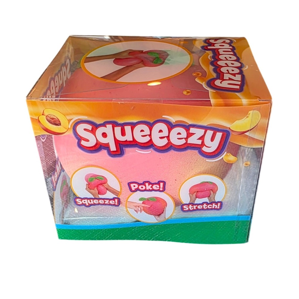 New Squeeezy Peach Jumbo Gel Stress Ball Fidget Sensory Toy